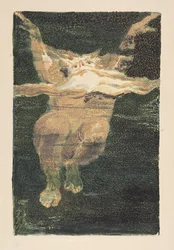 A naked man with a floating white beard, plate 5 from 